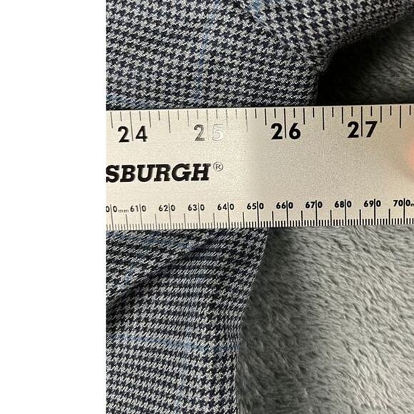 Lauren Ralph Lauren Blazer 52R Gray Windowpane Plaid Silk Wool Sport Coat Jacket - Picture 12 of 13